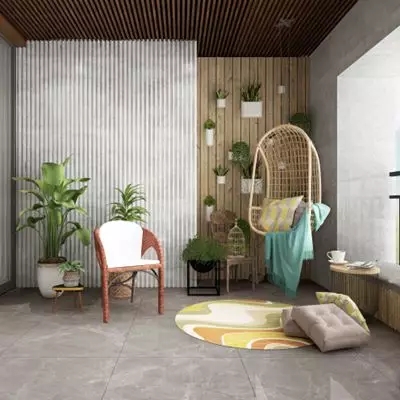 欧博ABG客厅通体瓷砖效果图