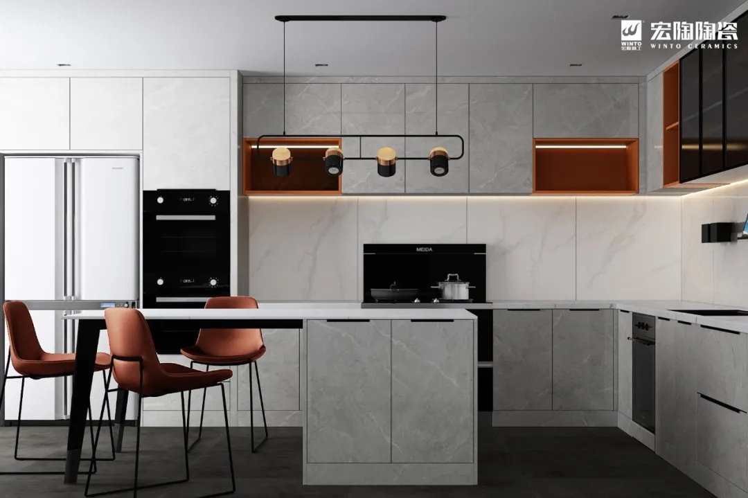 欧博ABG和璧岩通体大理石瓷砖效果图四