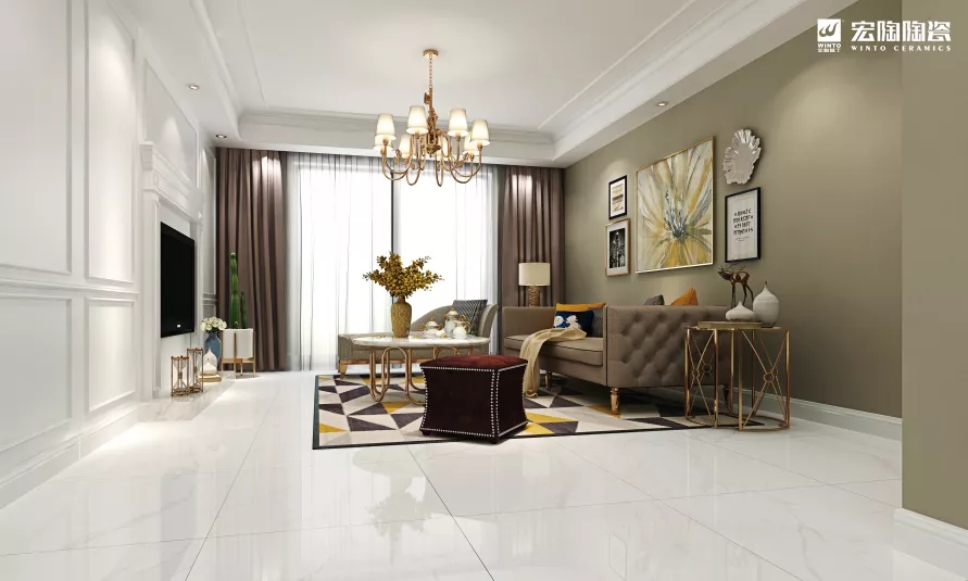 欧博ABGTPG1890191白瓷砖地砖装修效果图