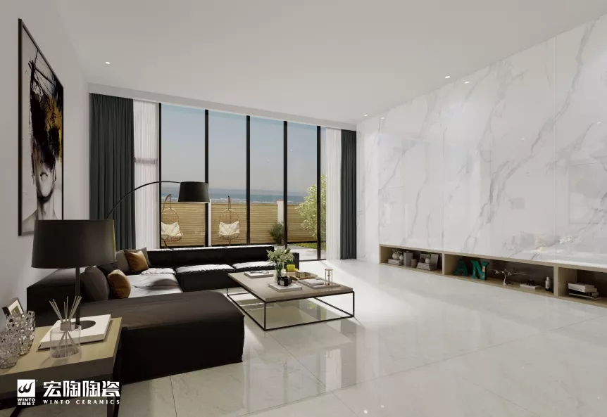 欧博ABGTPG1890179白瓷砖地砖装修效果图