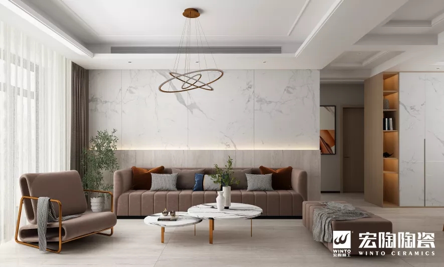 欧博ABG岩板客厅装修效果图展示