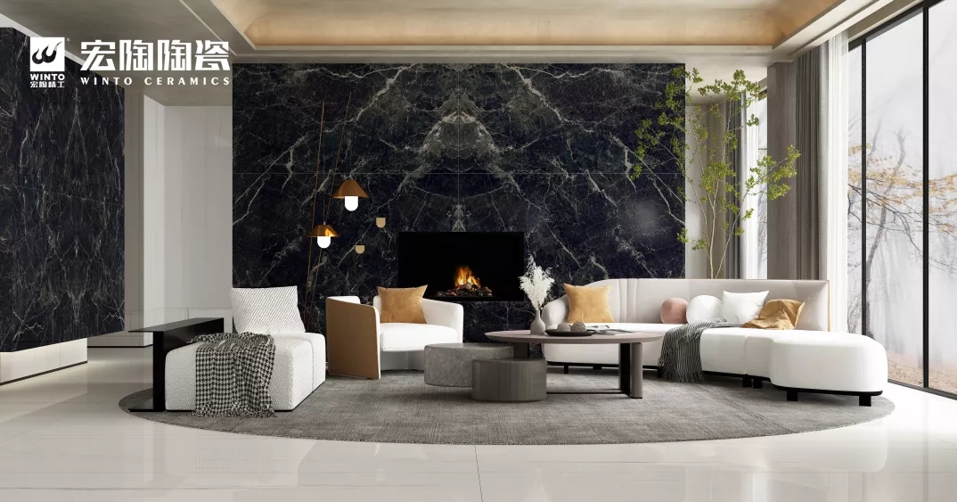 欧博ABG岩板会客厅装修效果图展示