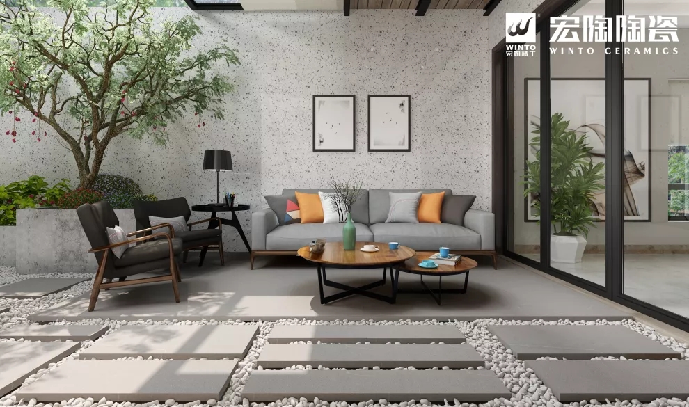 欧博ABG岩板蕴厚瓷砖装修效果图