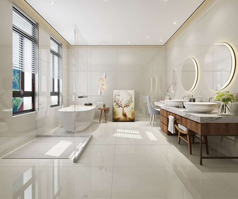 欧博ABG陶瓷大板地砖装修效果图