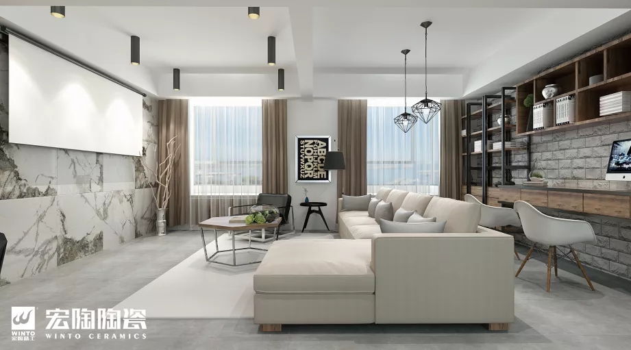 欧博ABG客厅地砖装修效果