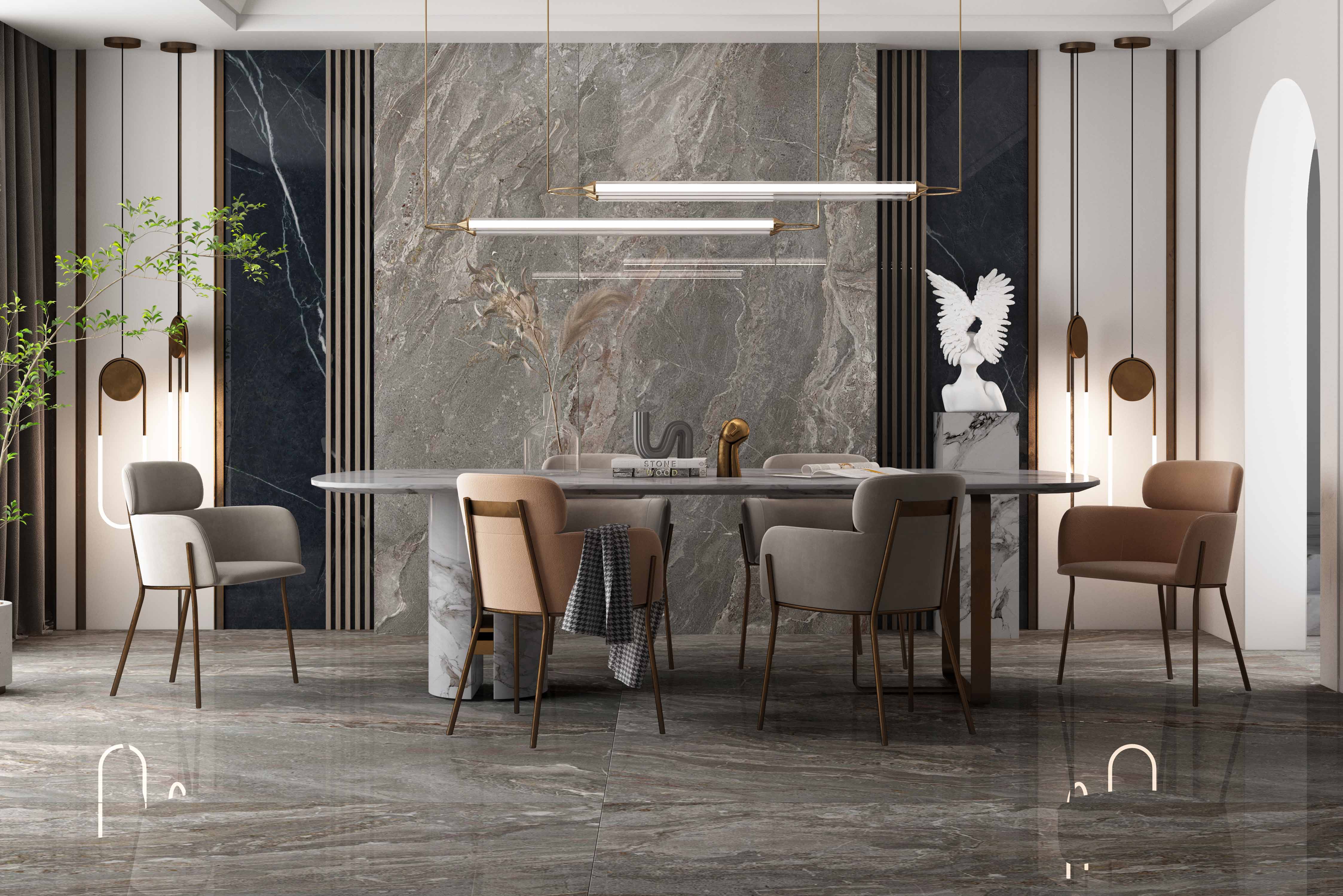 欧博ABG陶瓷岩板地砖装修效果图