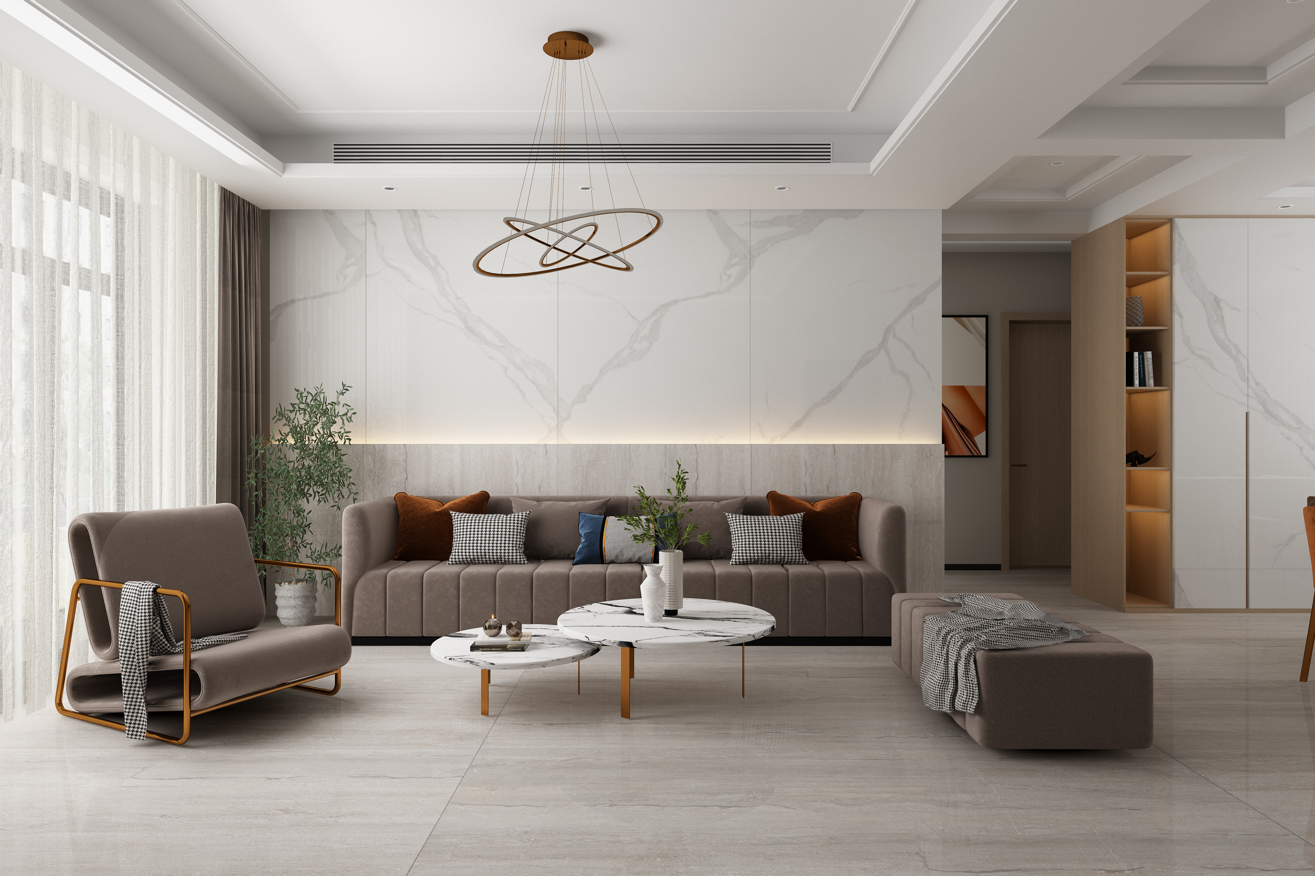 欧博ABG陶瓷岩板装修效果图