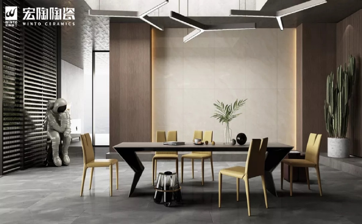 欧博ABG陶瓷大板配景墙装修效果图