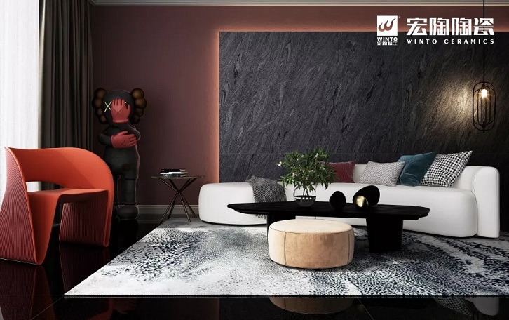 欧博ABG暮光石配景墙效果图