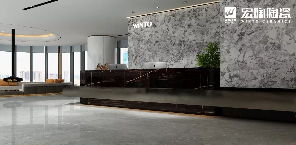 欧博ABG卡梅尼灰地砖装修效果图