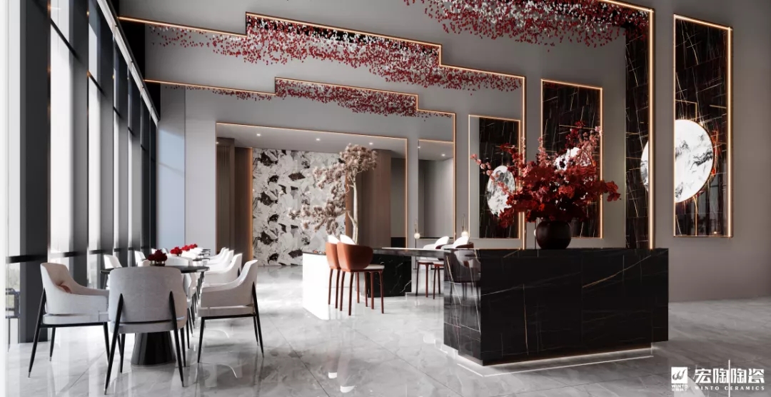 欧博ABG地砖餐厅装修效果图