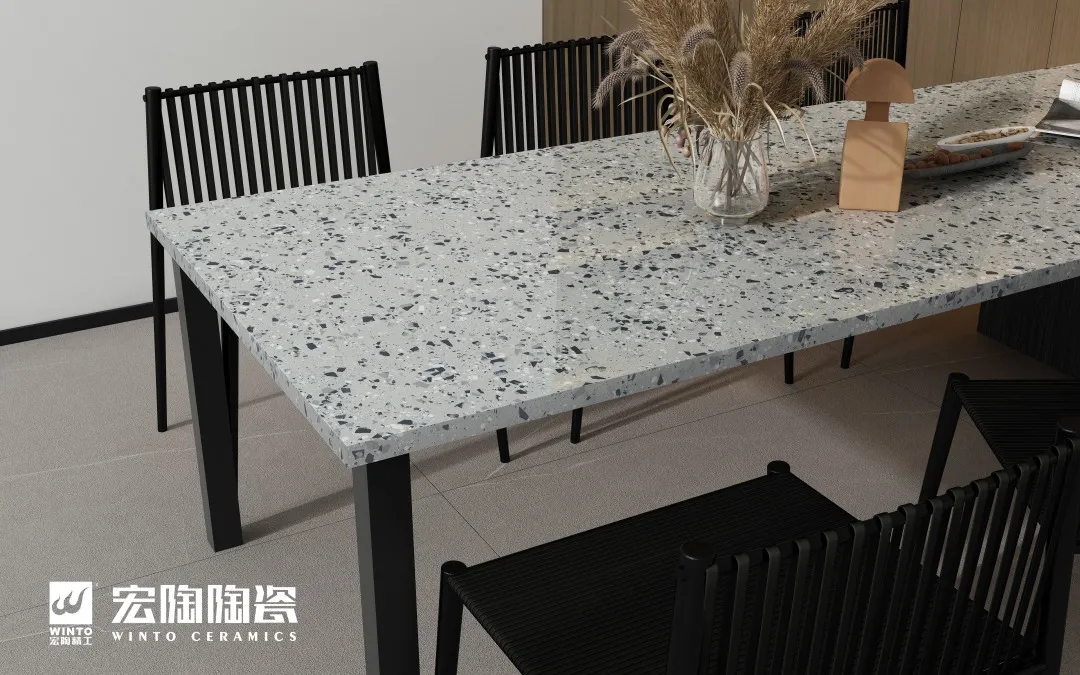 欧博ABG岩板餐桌耐磨