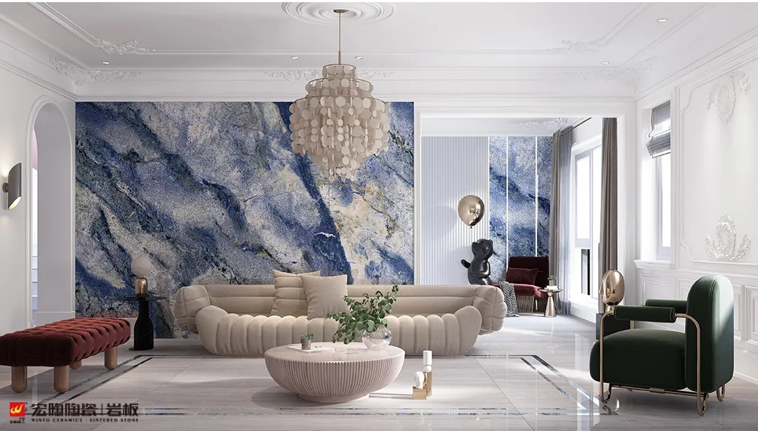  欧博ABG岩板客厅装修效果图