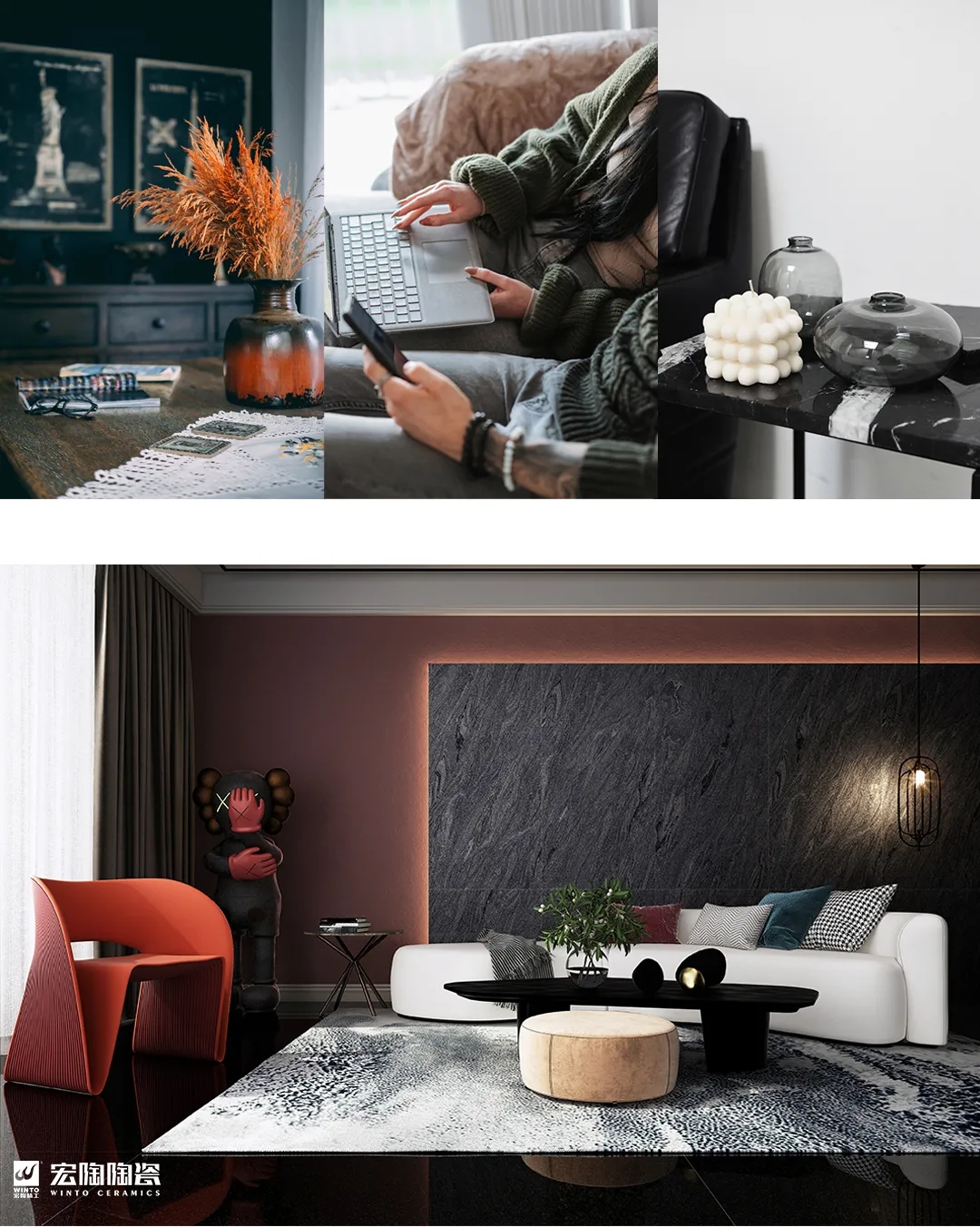  欧博ABG黑金沙TPEB157001 瓷砖地砖装修效果图