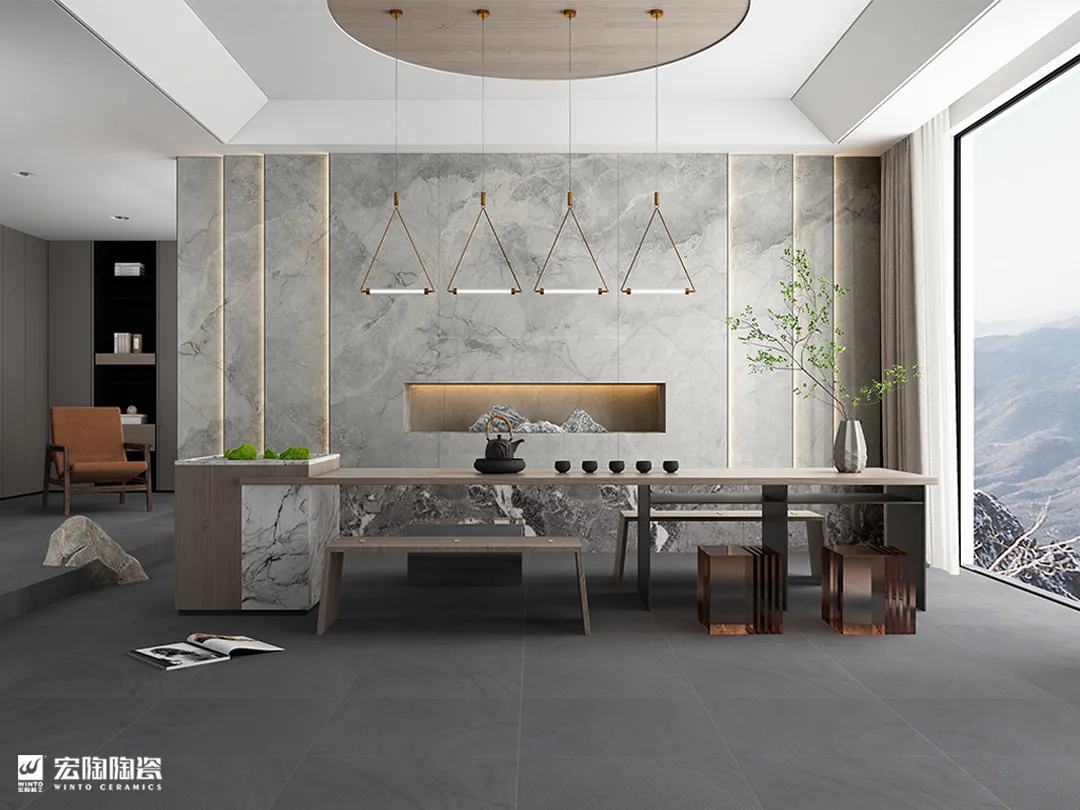 欧博ABG地砖9-TPG2712A022ABC伯尔尼石1200×2700×9mm效果图