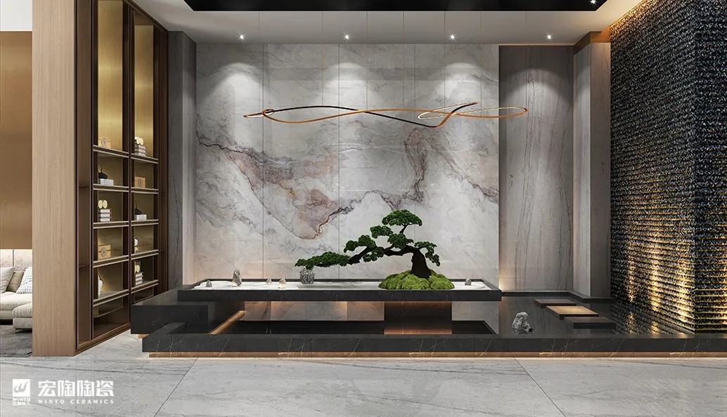 欧博ABG地砖6-TPG2680A015ABCD灰冰玉800×2600×6mm效果图