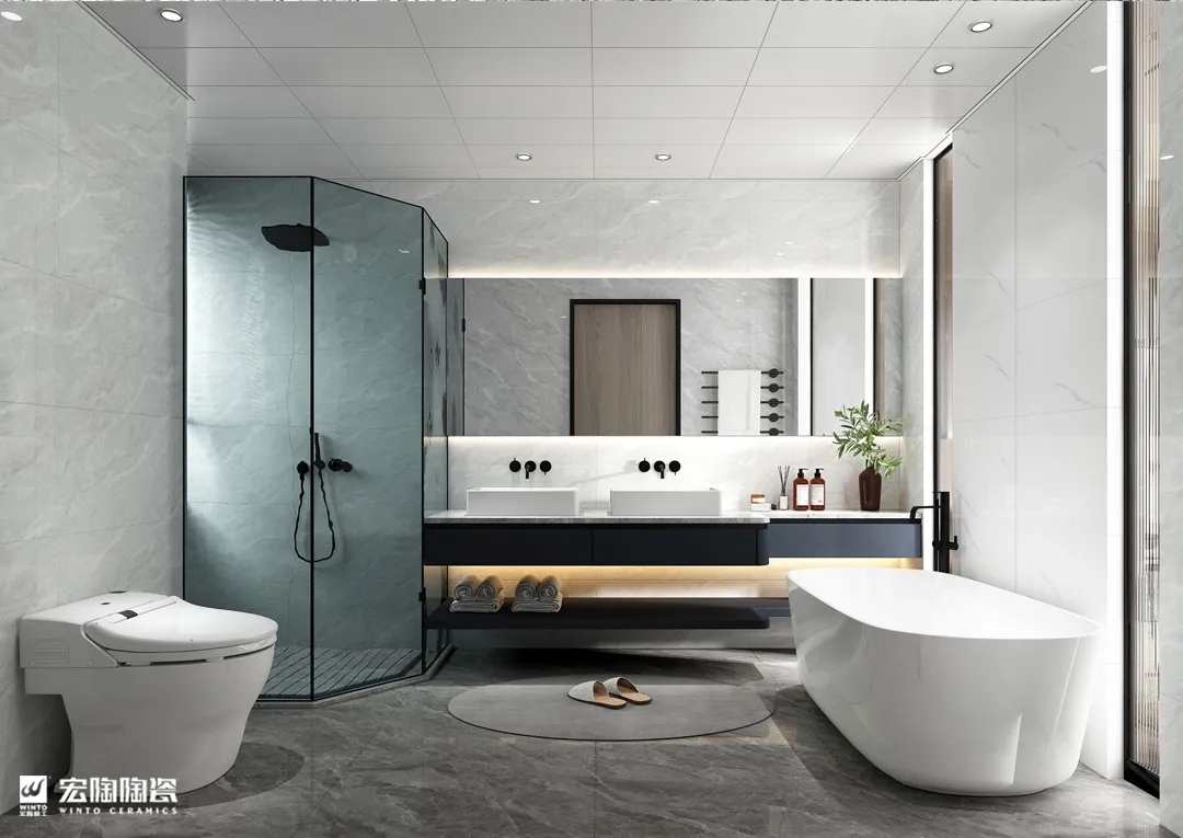 欧博ABG地砖TPGR84012埃迪尔400×800mm效果图