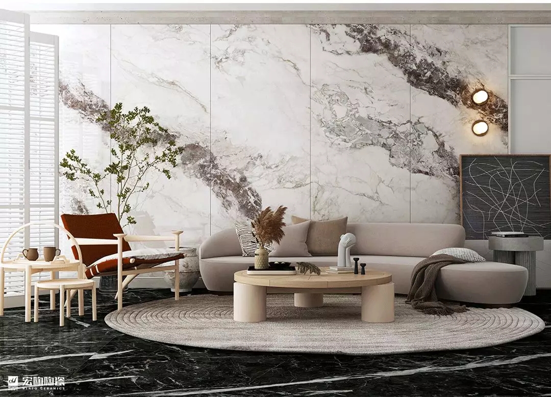 欧博ABG9-TPG2412J004ABC 沙罗黑瓷砖地砖装修效果图