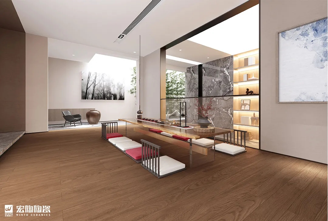 欧博ABGTCB1220009加州胡桃地砖装修效果图