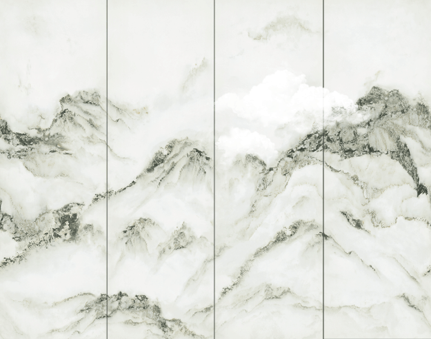 欧博ABG大规格800×2600mm岩板4片连纹图