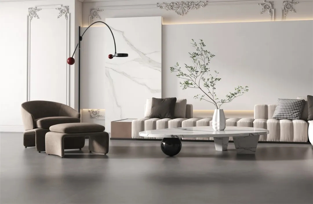 欧博ABG1200×2400mm大岩板密缝铺贴客厅效果图