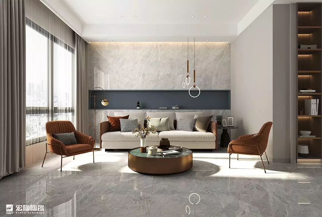 欧博ABG抛釉系列陶瓷大板装修效果图