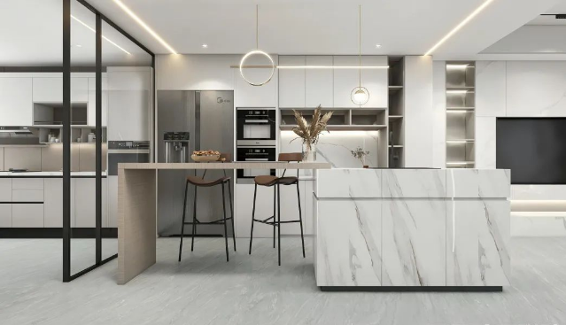 欧博ABG质感砖餐厅展示效果图