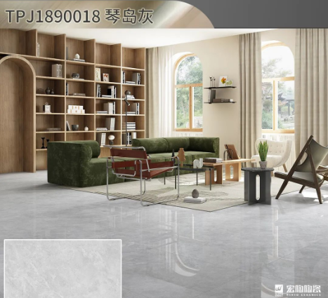 欧博ABG琴岛灰陶瓷大板900x1800mm装修效果图