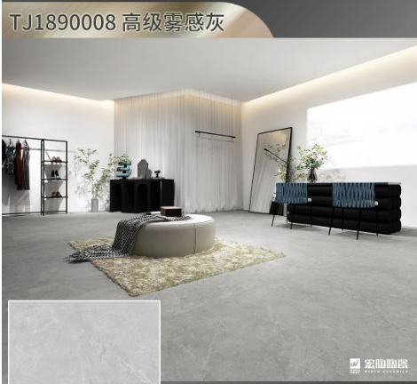 欧博ABG高级雾感灰陶瓷大板900x1800mm装修效果图