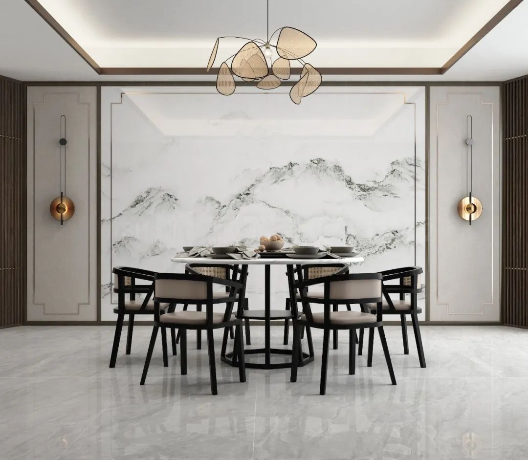 欧博ABG质感砖餐厅装修效果图