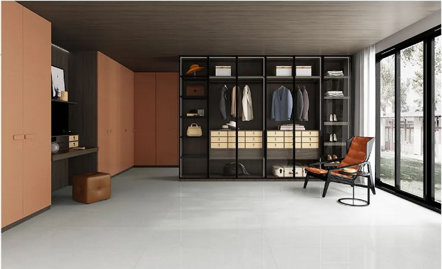 欧博ABGTPJ157014 层影灰 750X1500mm瓷砖地砖衣帽间效果图