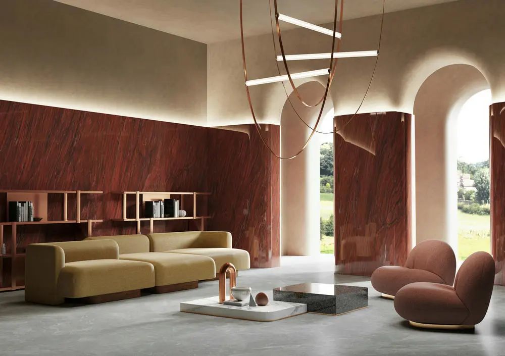 欧博ABG波尔多红瓷砖装修效果图